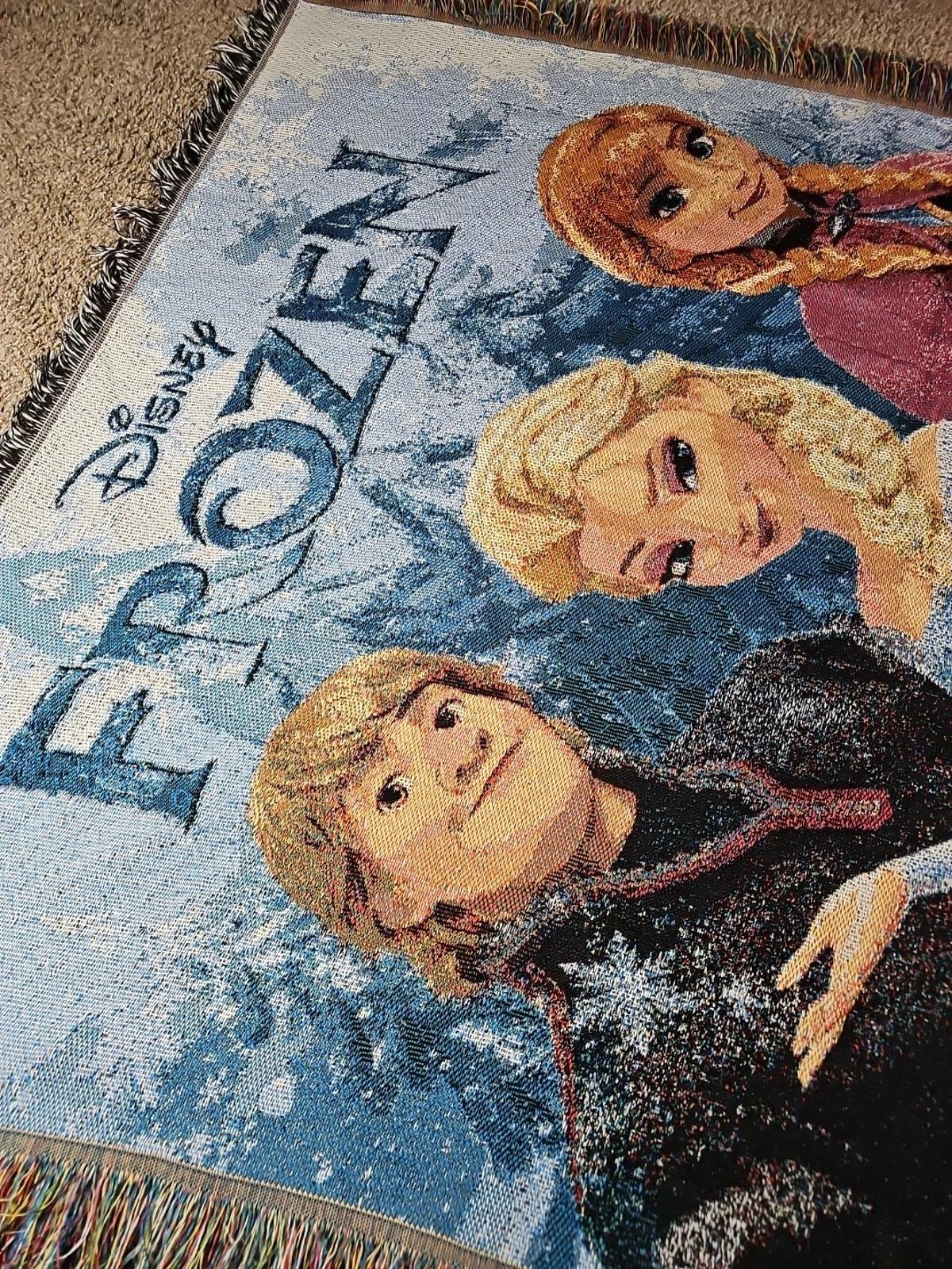 Disney Frozen Throw Frill Blanket USA Made
