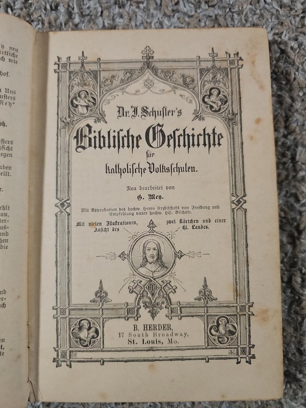 B. Herder antique religious book 1898 Dutch German Christian bible study book