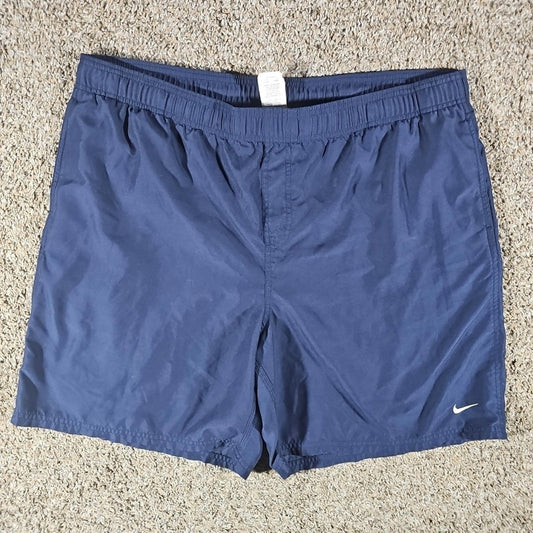 Nike XL Lined Swim Trunks Blue