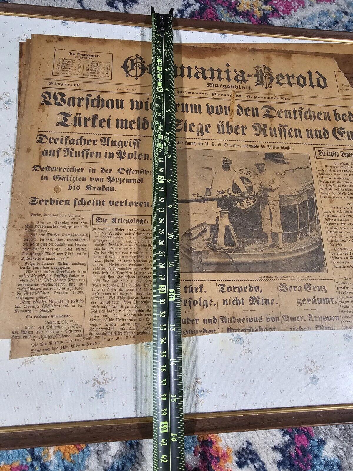 November 23 1914 german newspaper Germania-Herold Morgenblatt