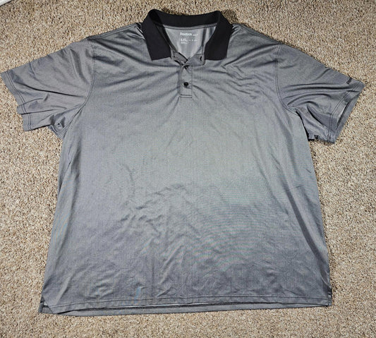 Reebok Golf 6xl Gray Black Polo Shirt
