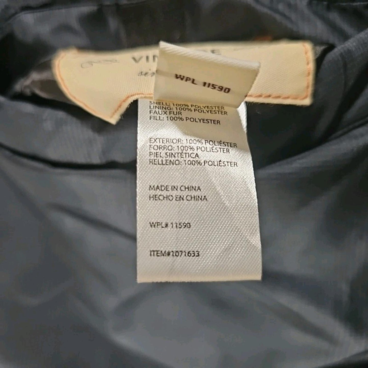 Weatherproof 1948 Vintage Blue Gray Reversible Puffer Vest L