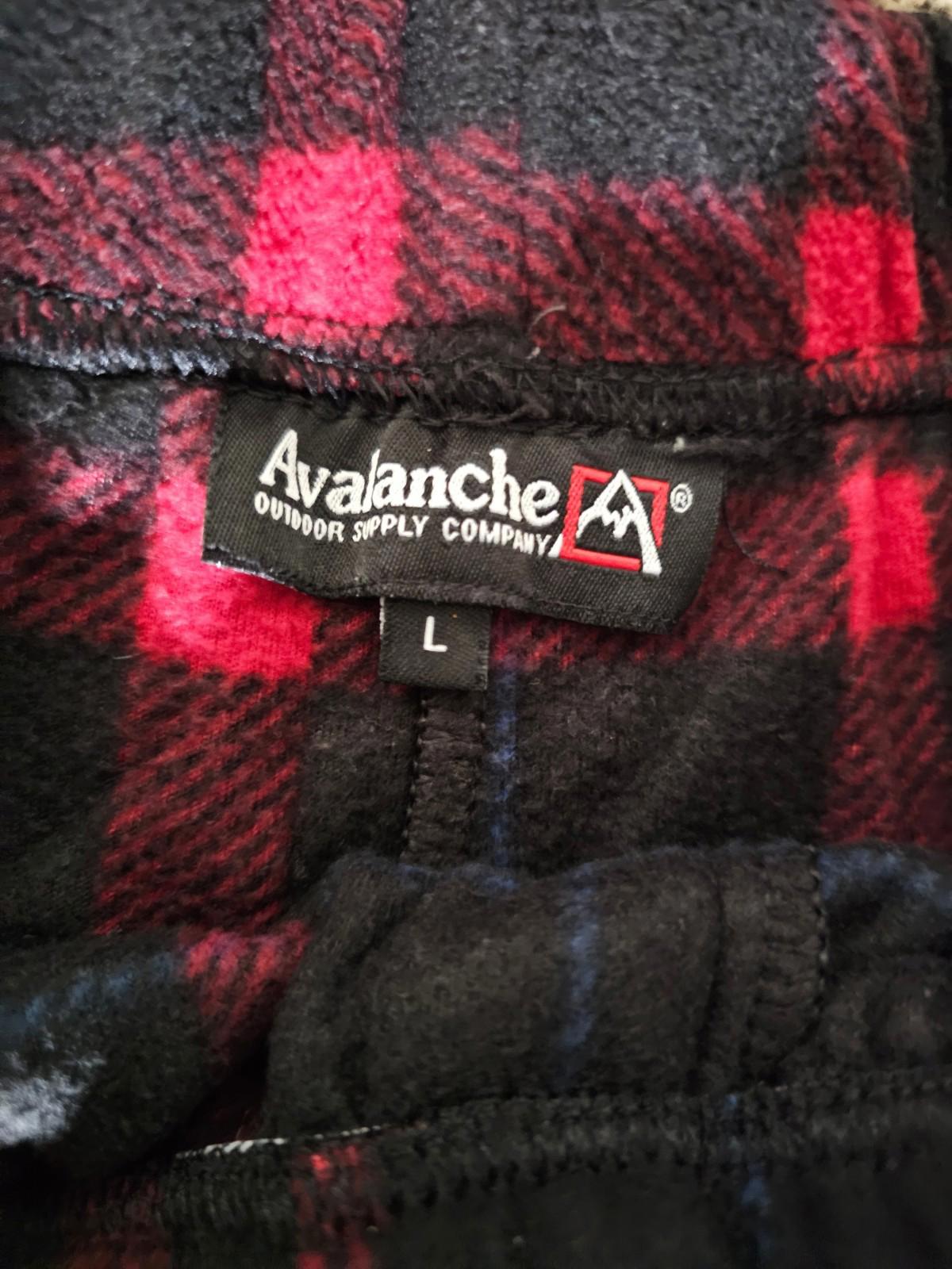 AVALANCHE Outdoors Red Black Plaid Flannel Lounge Pants drawstring
