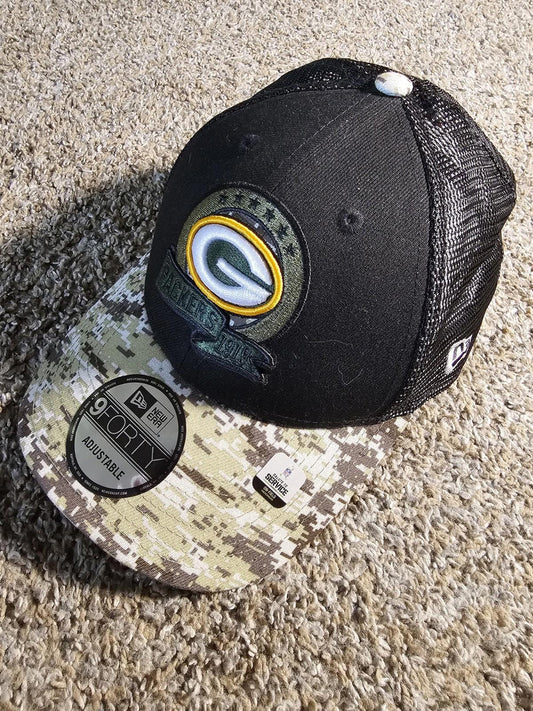 New Era 9Forty Salute To Service Green Bay Packers Hat NWT