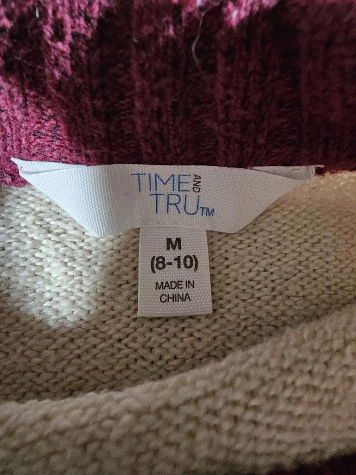 Time & Tru M 8-10 Striped Sweater