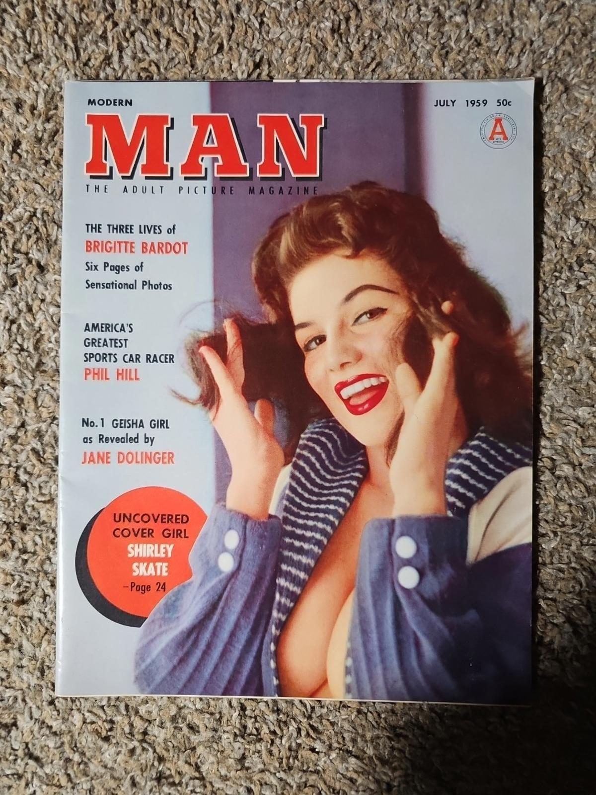 Modern Man 1959 Betty Page, Brigitte Bardot, Jane Dolinger 60pgs Pinup Magazine