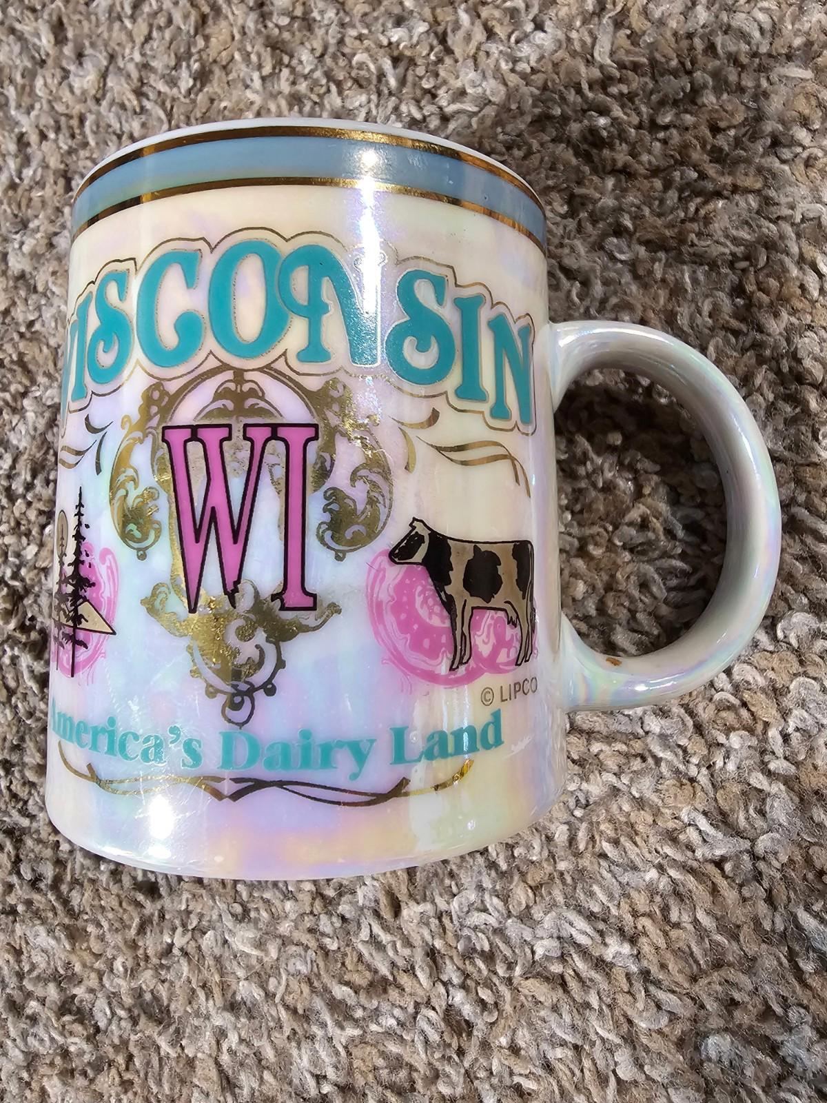 LIPCO Wisconsin America's Dairyland Pearl Coffee Mug