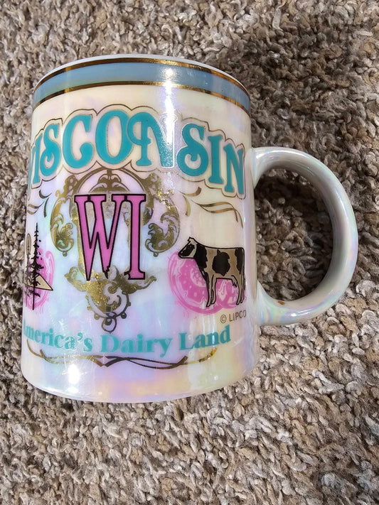 LIPCO Wisconsin America's Dairyland Pearl Coffee Mug