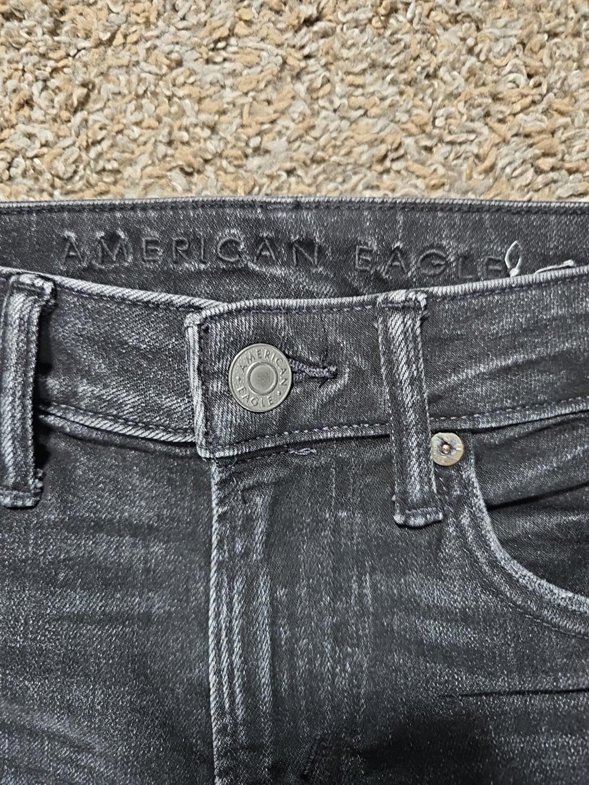 American Eagle Jeans Men's 28x30 Black Airflex+ Distressed