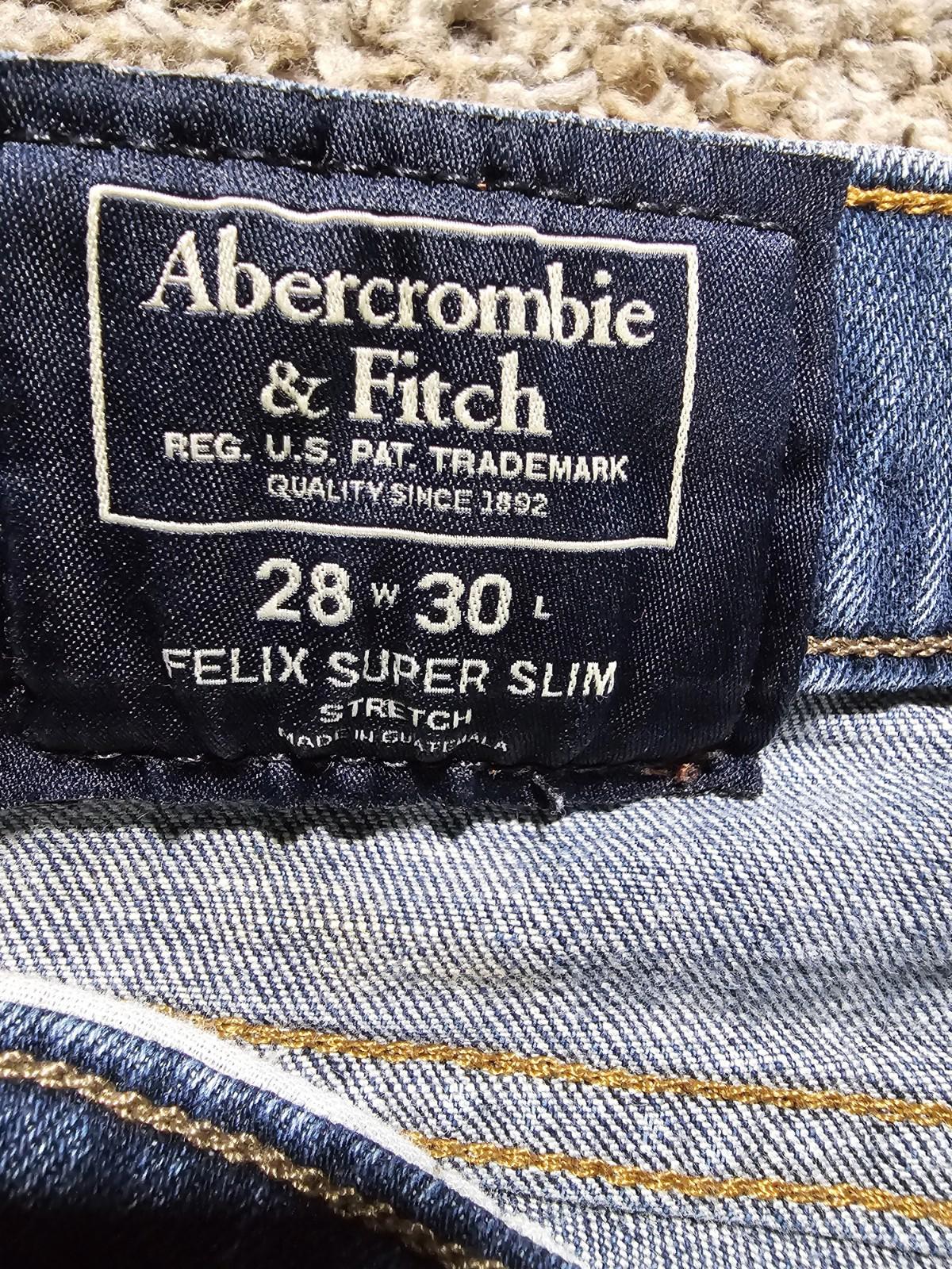 Abercrombie & Fitch Felix Super Slim Stretch 28x30(28) Jeans