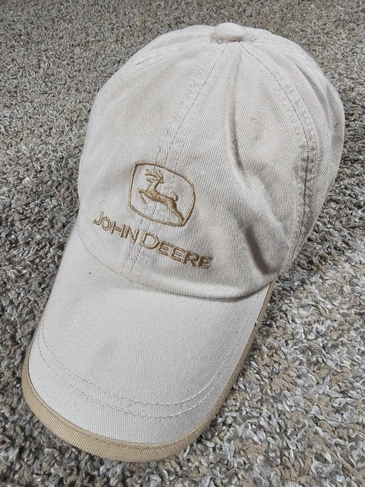John Deere Adjustable Hat Khaki color