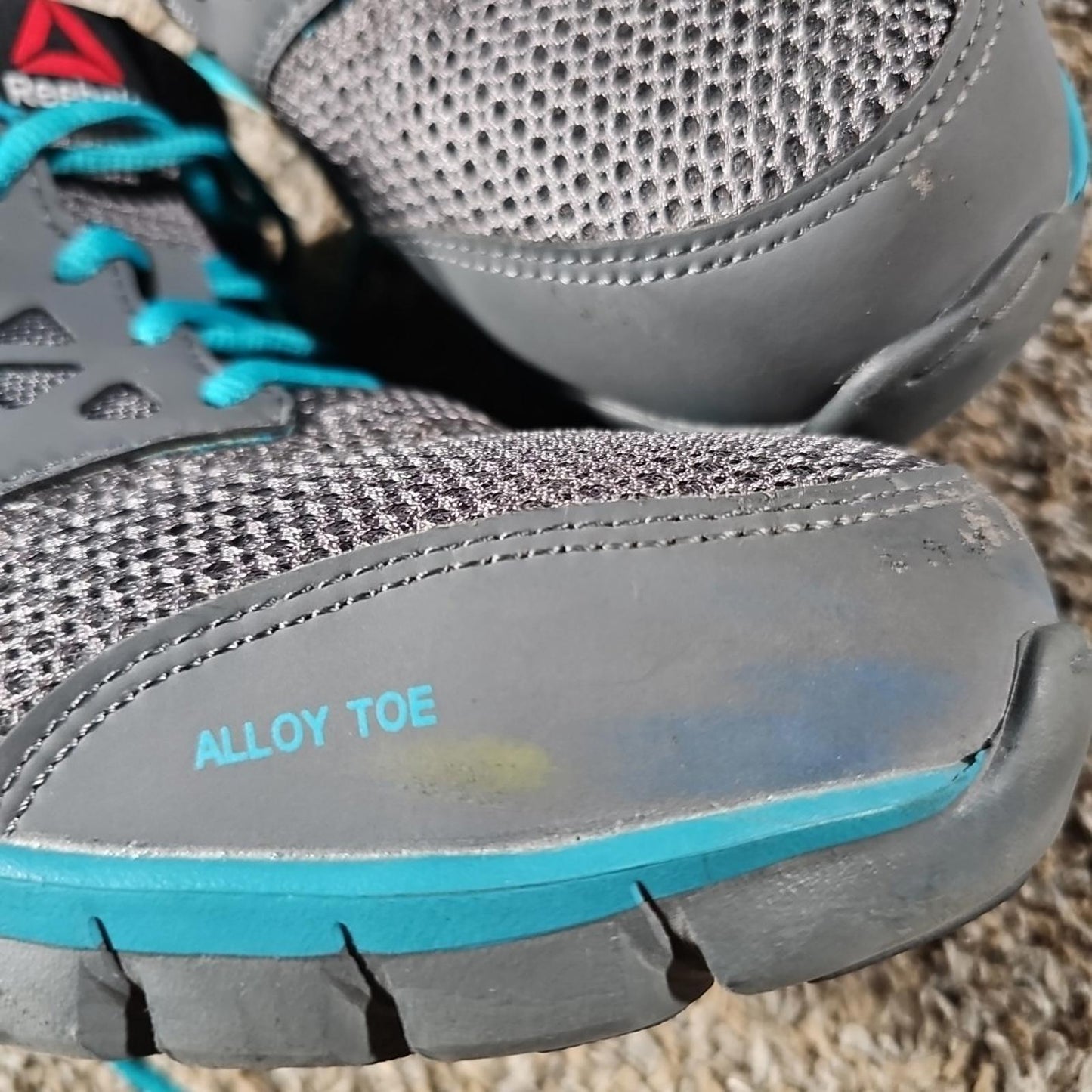 Reebok Women’s RB045 Alloy Toe Work Gray Teal Size 11M