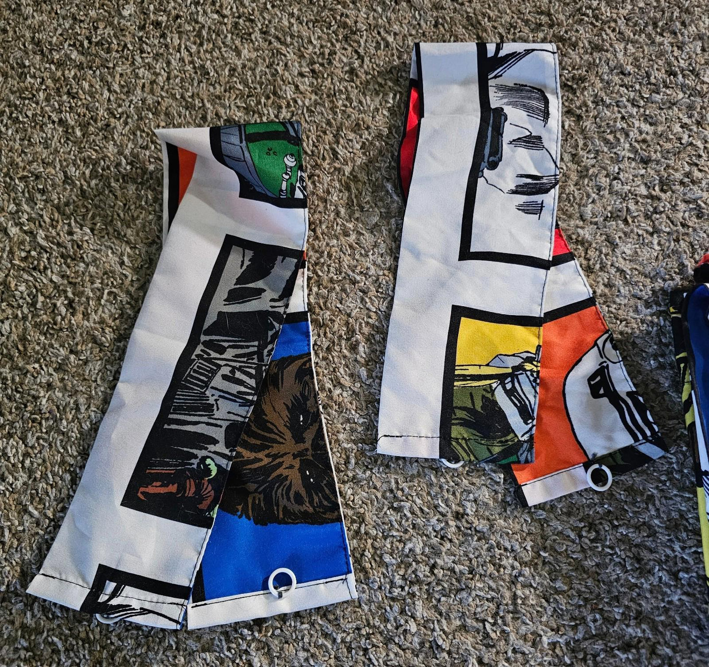 Star Wars Curtains 40x64 2 Panels 2 Tiebacks Darth Luke Chewie Yoda R2D2 C3P0