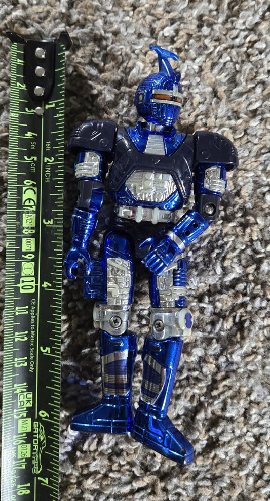 Vintage 1996 Bandai Beetleborgs Blue Stinger 6” Action Figure