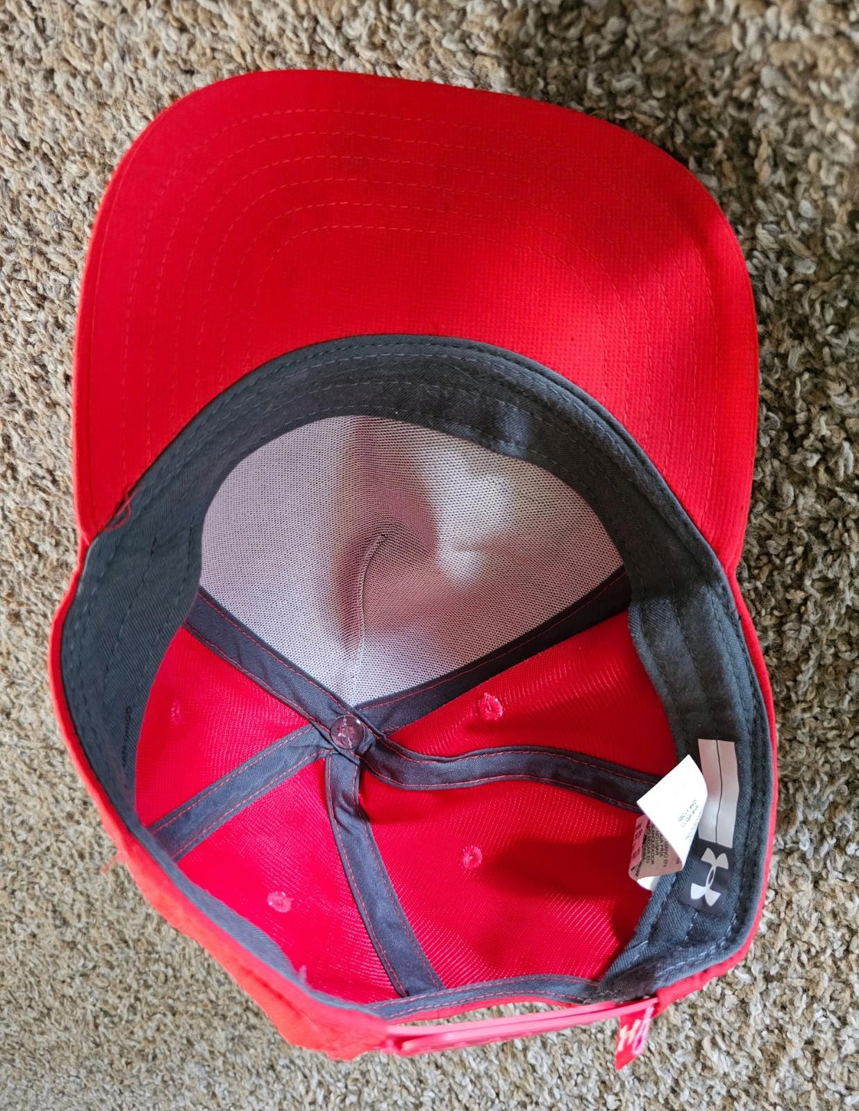 UA Under Armour Adjustable Snapback Hat Youth Size Red