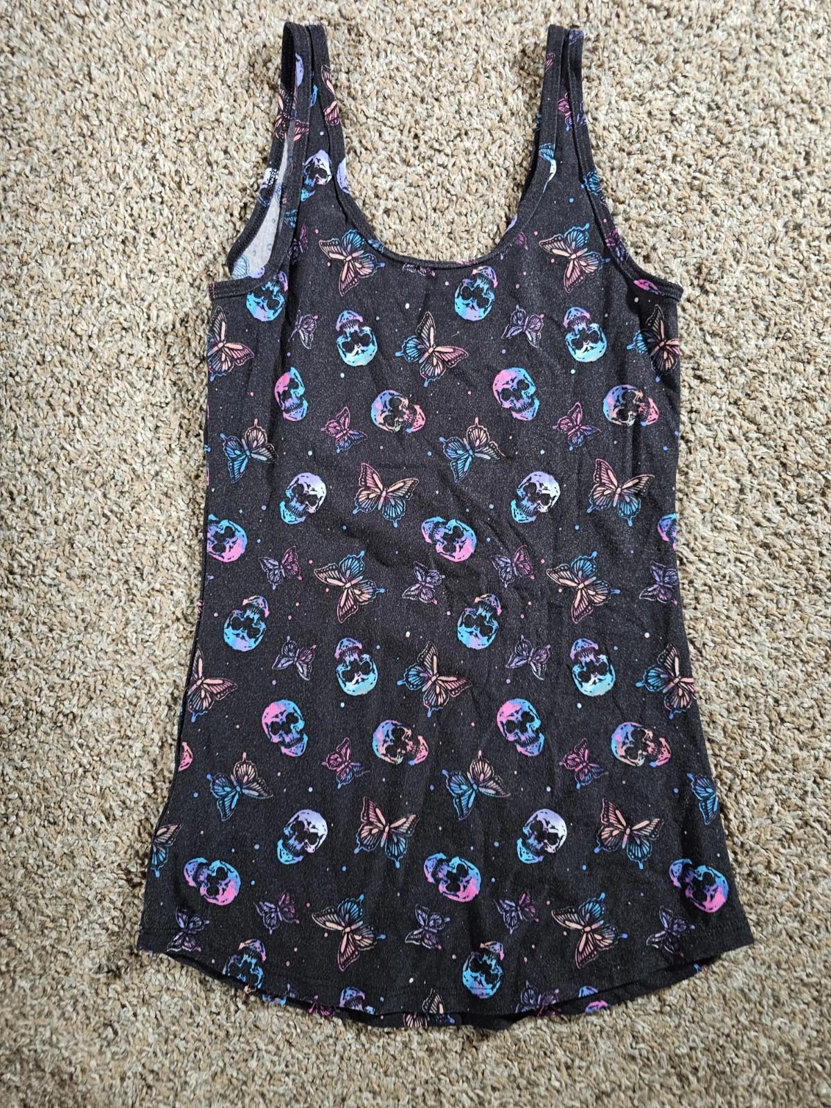 NOBO No Boundaries Skull Butterfly Tanktop S(3/5) Black