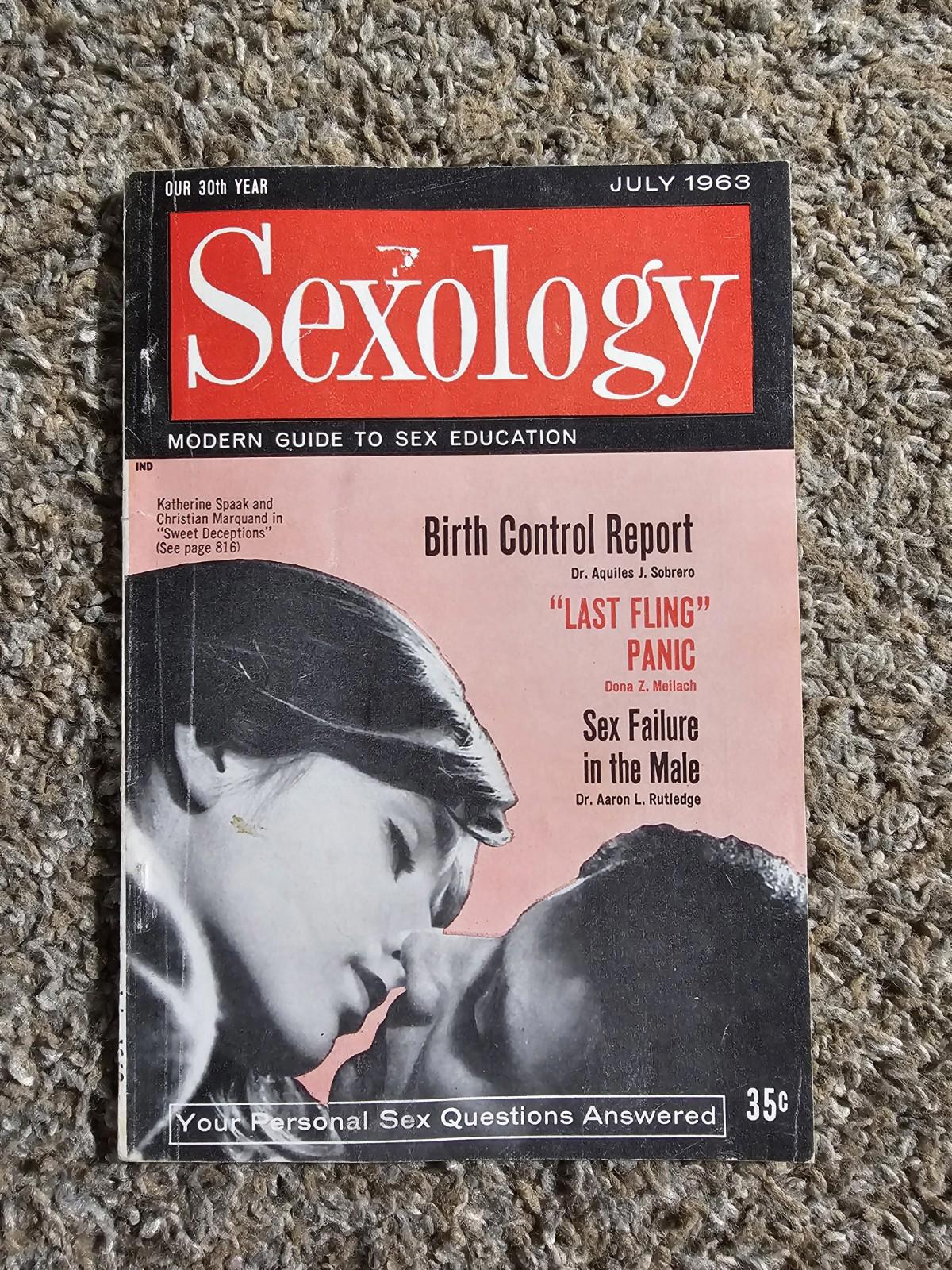 Sexology Magazine July 1963 Modern Guide to Sex Education booklet Birth Control
