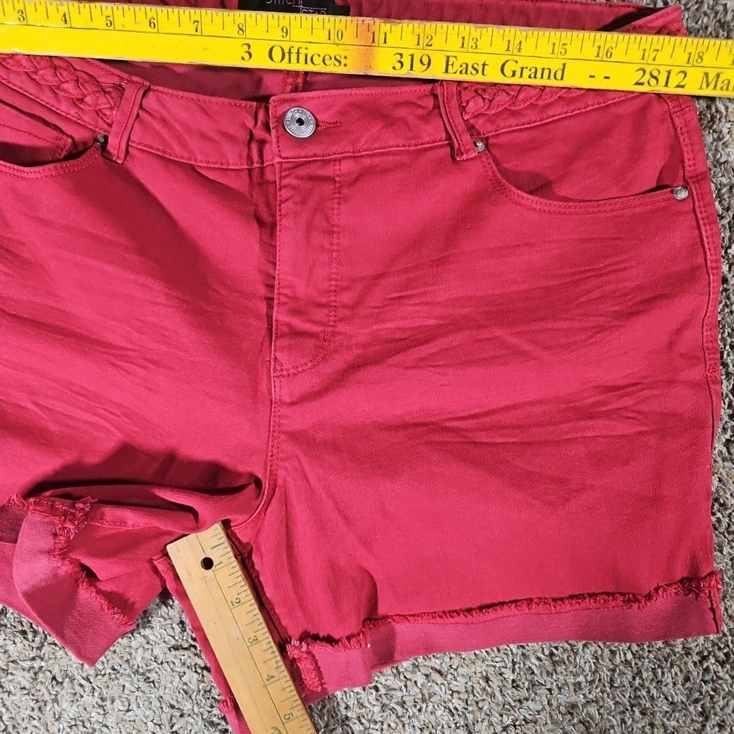 Stitch Star Sz 16 Red Cutoff Shorts