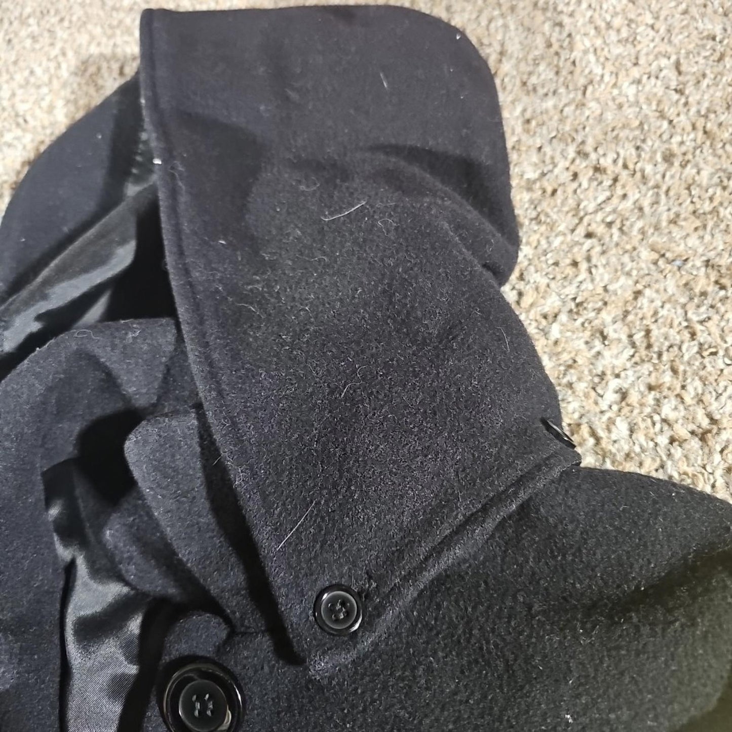 Unlisted Sz M Black Hooded Peacoat