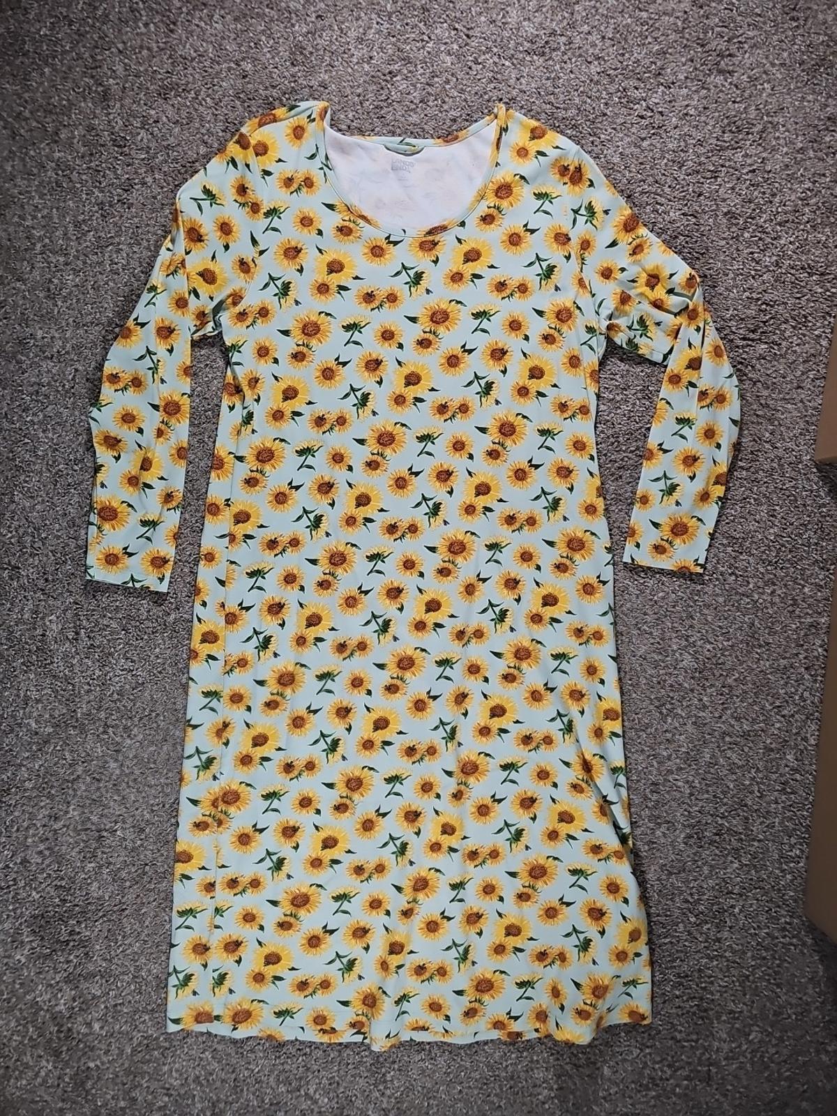 Lands End L Sunflower Dress