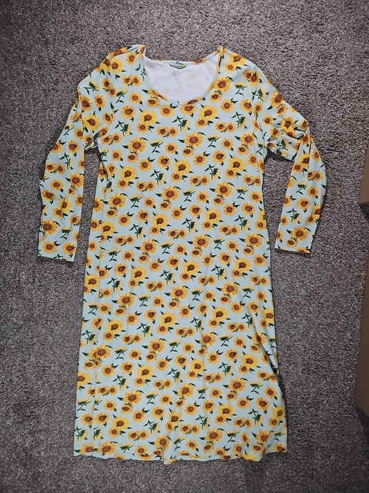 Lands End L Sunflower Dress