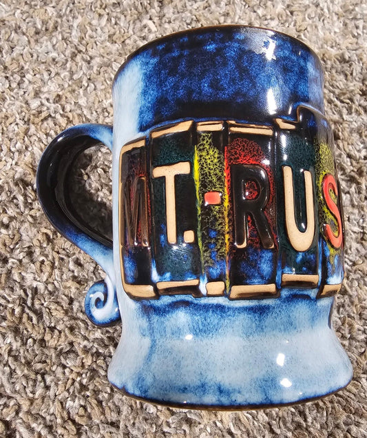 Mt Rushmore souvenir License Plate Motif Mug