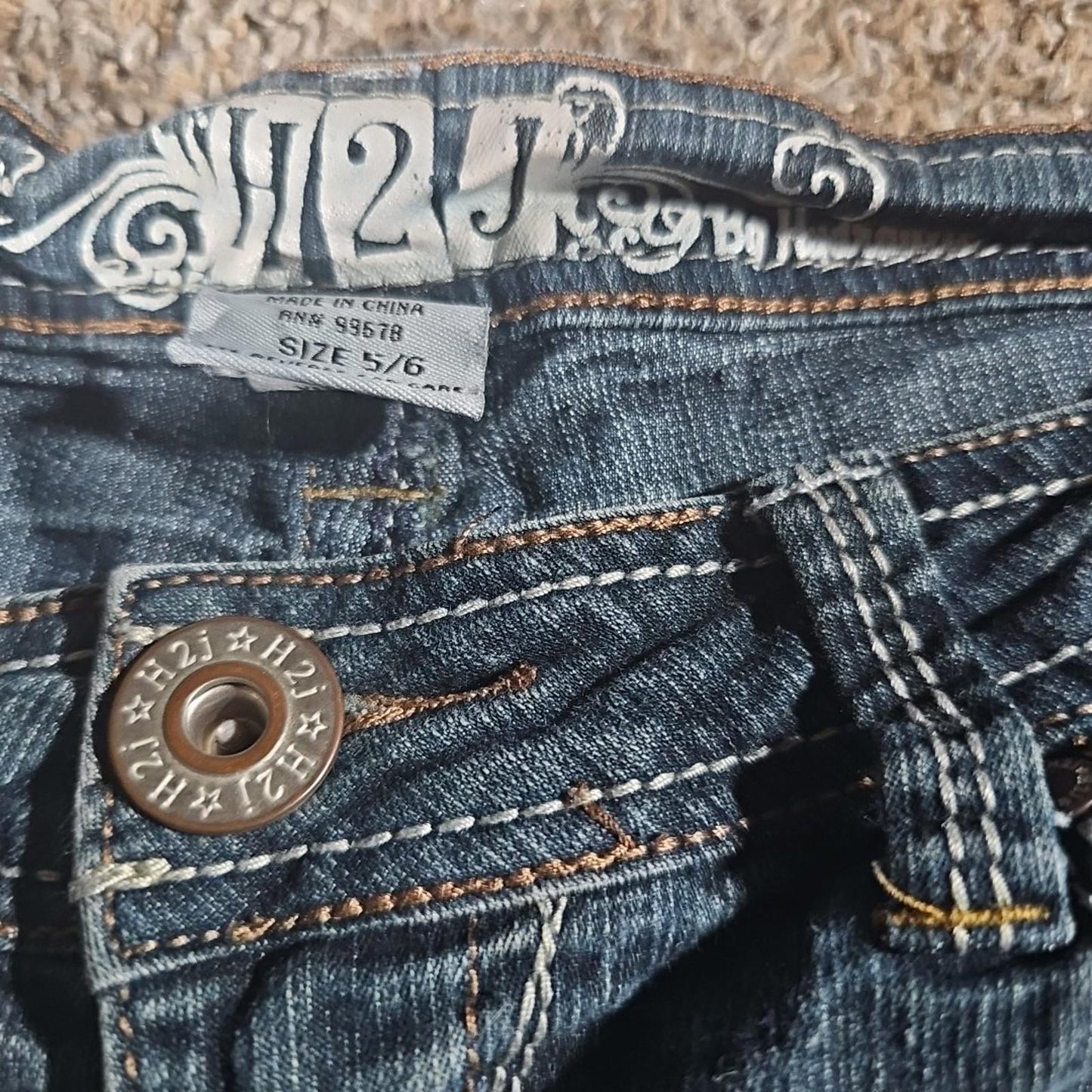 H2J By Hydraulic Cuffed Denim Shorts sz 5/6