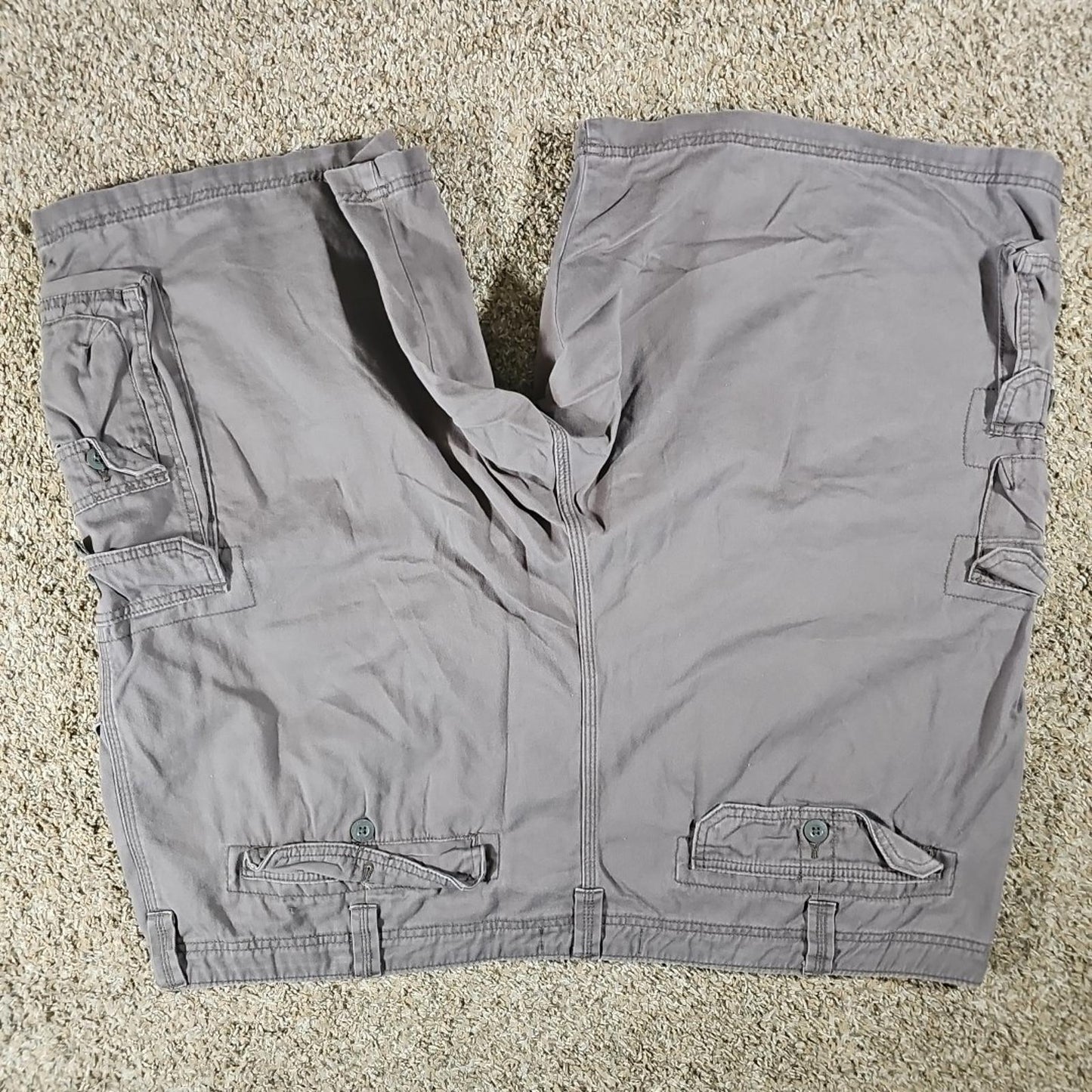 Lee Dungarees Cargo Shorts Sz 50 Gray Utility Grunge