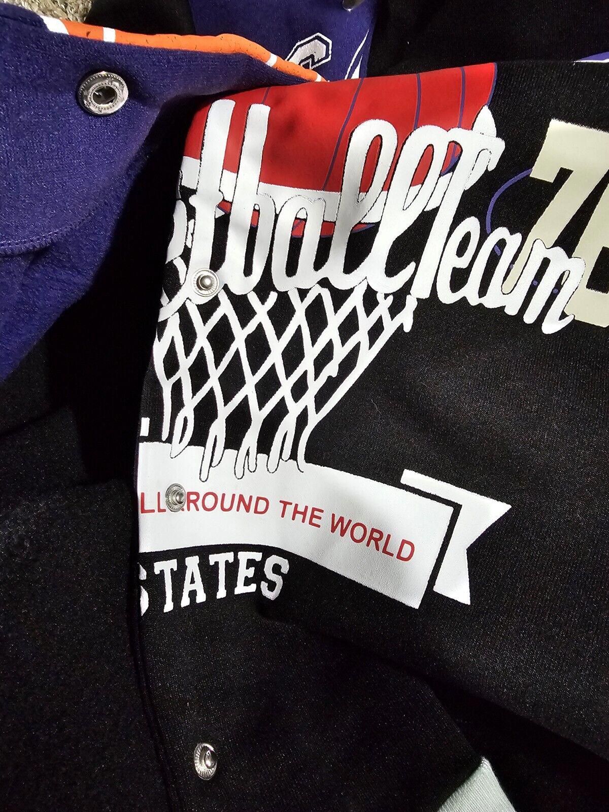 Chicago Basketball Dual Sided SHEIN Retro Varsity Jacket LG