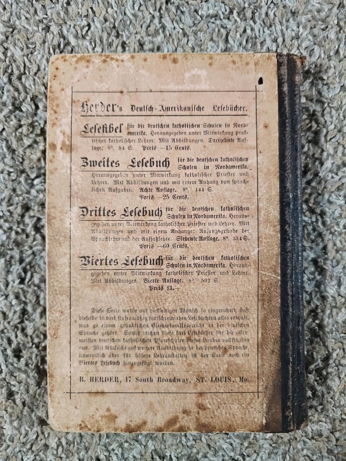 B. Herder antique religious book 1898 Dutch German Christian bible study book
