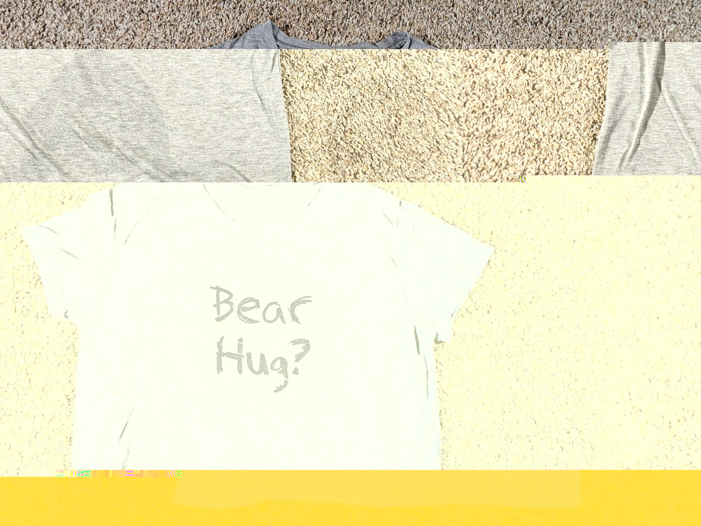 Bear Hug? Flip Up Mask Tshirt Gray