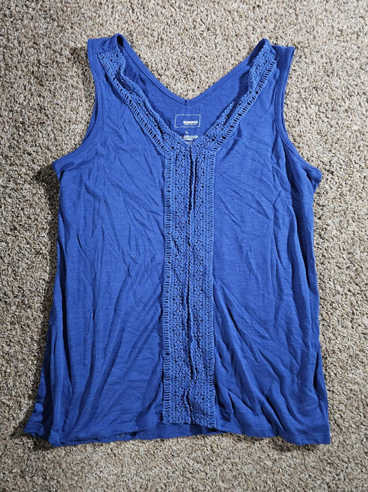 Sonoma Goods L Blue Tank Top