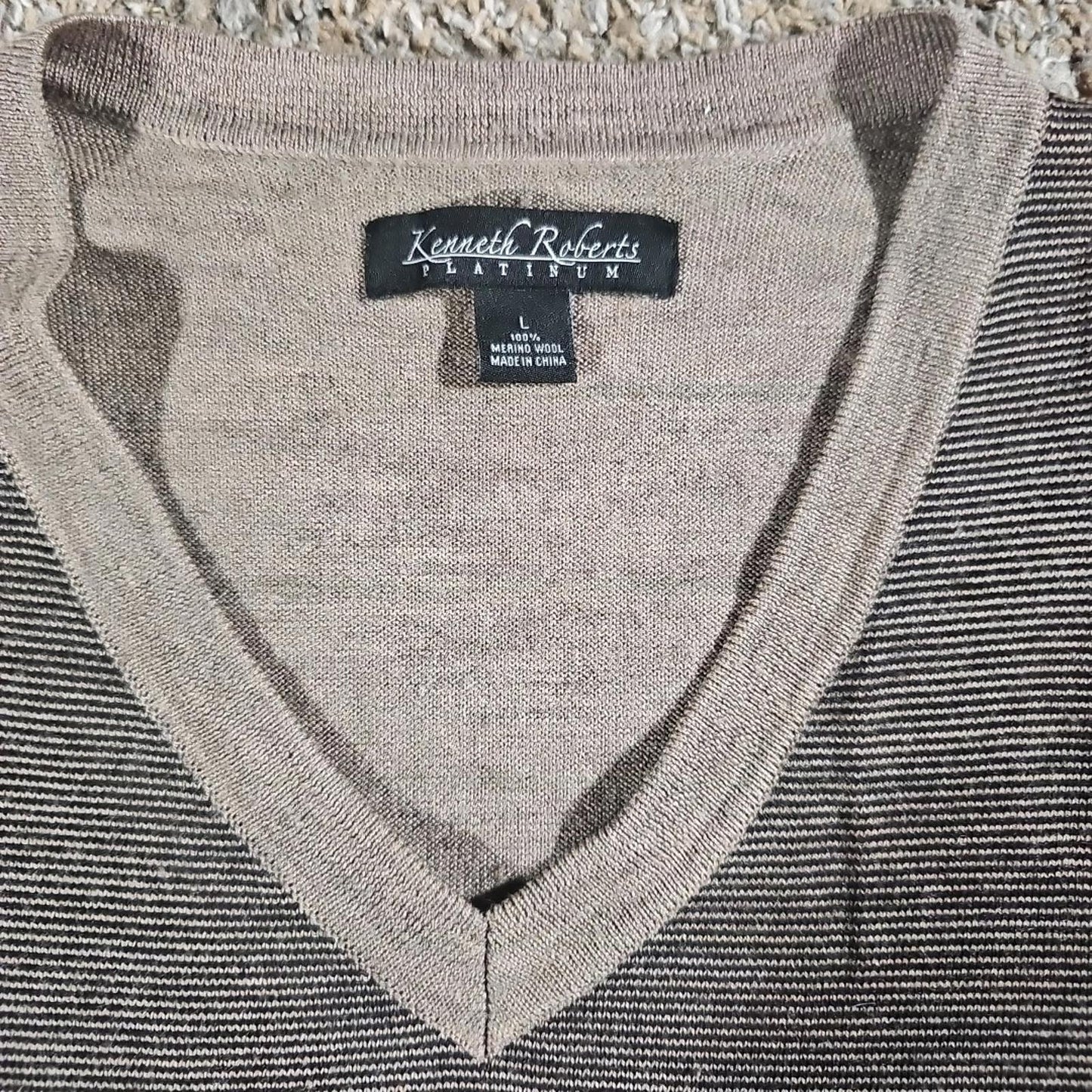 Kenneth Roberts Platinum L Merino Wool Vest