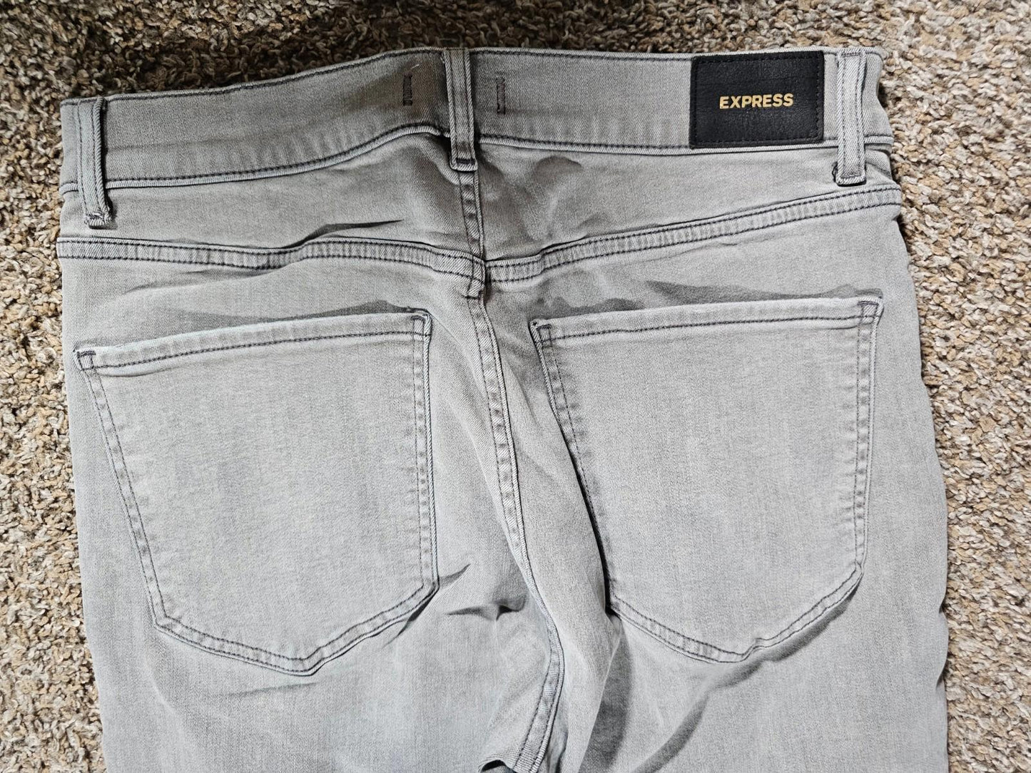 Express Hi Rise Boot 10R Gray Jeans