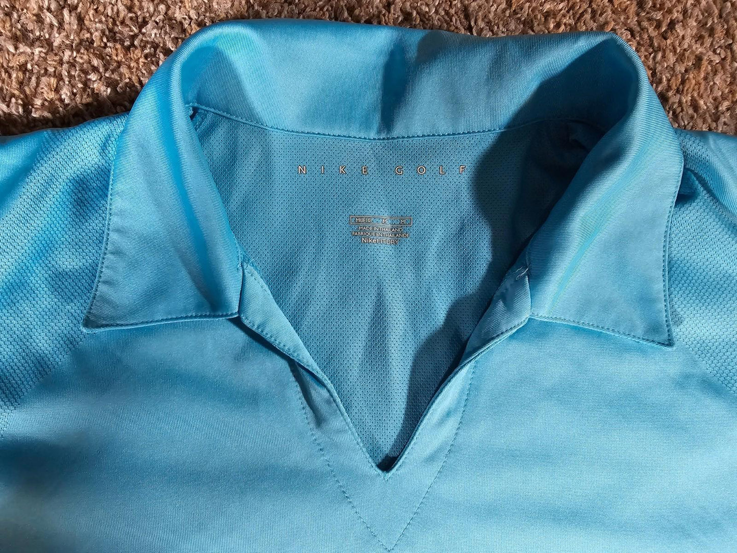 Nike Golf Fitdry Womens MEDIUM Open Polo Teal