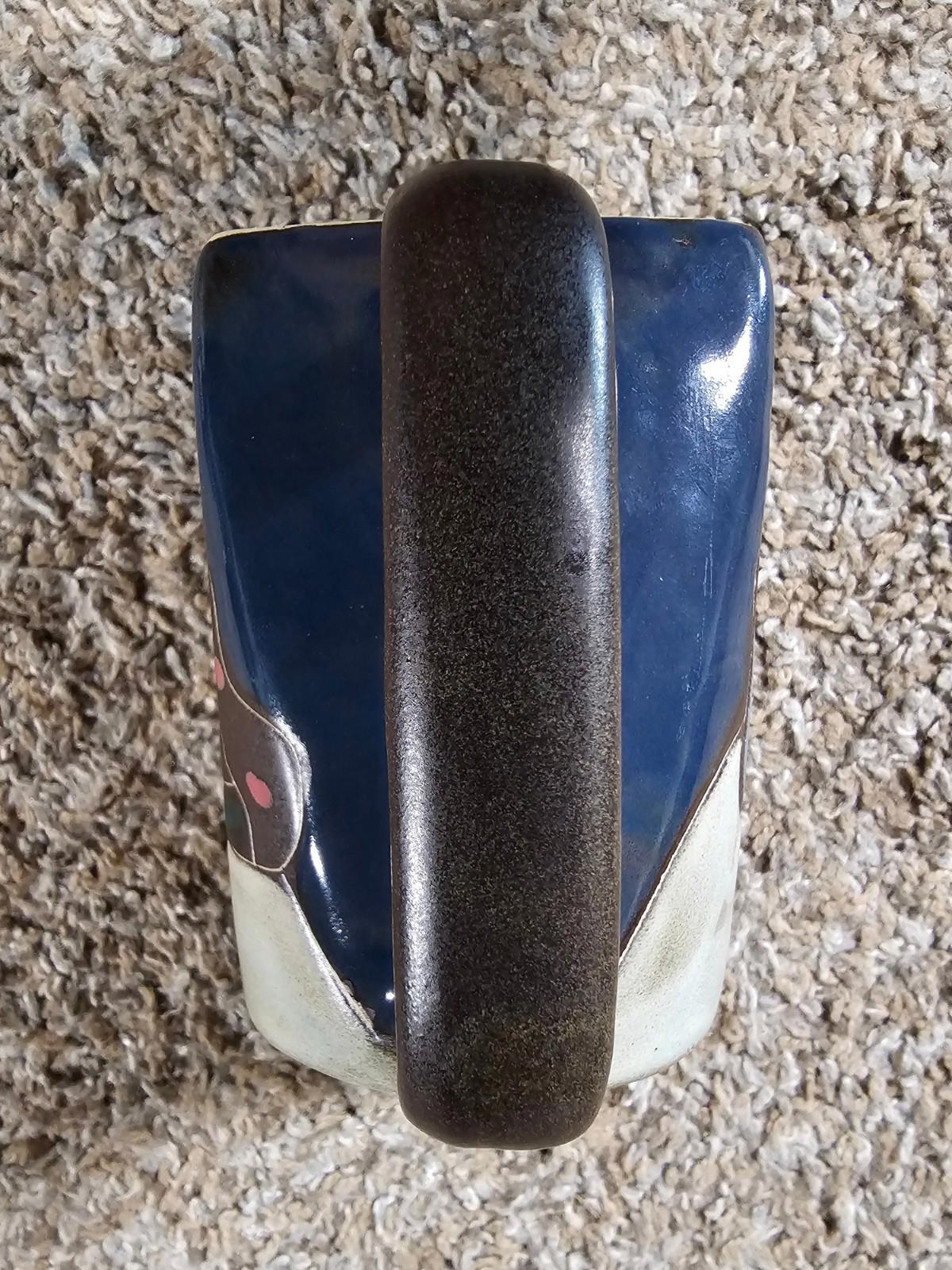 MARA LARGE MUG STONEWARE ✿ POTTERY MEXICO ✿ UNIQUE HANDMADE BUTTERFLIES