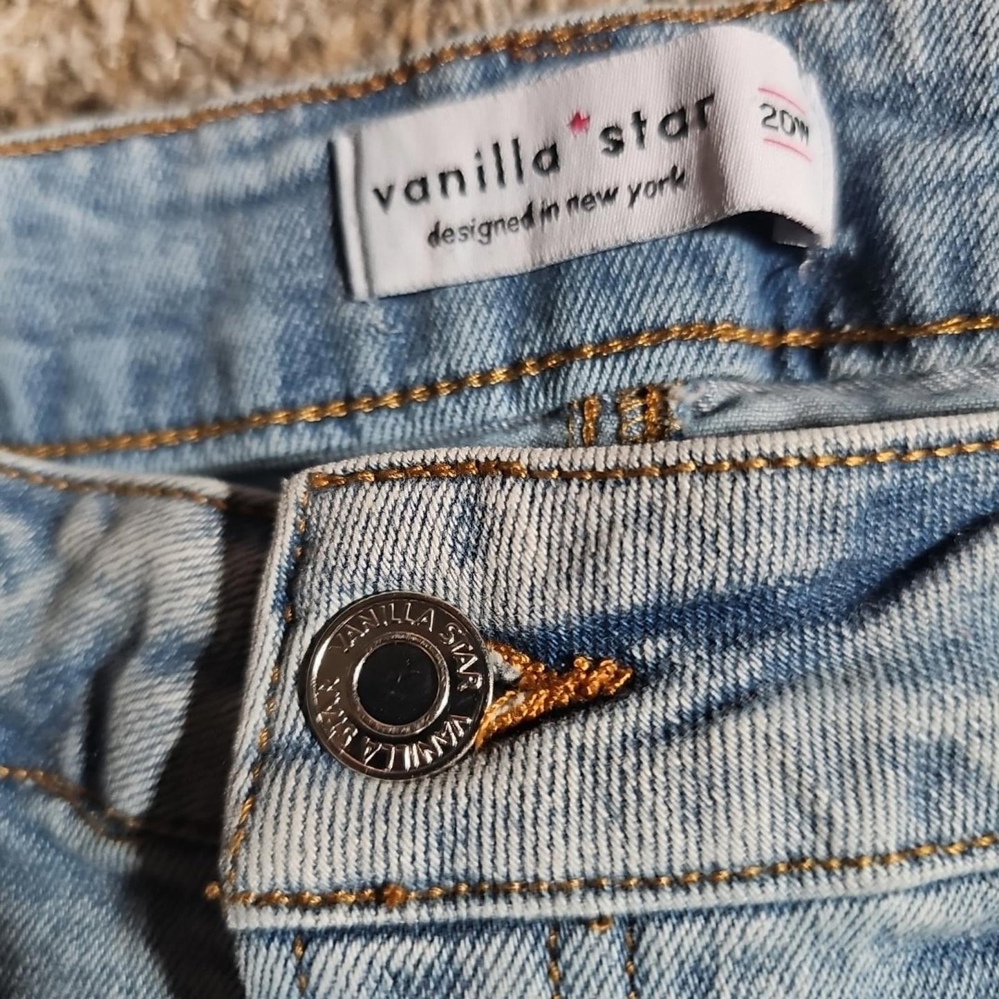 Vanilla Star 20W Distressed Blue Jeans Shorts