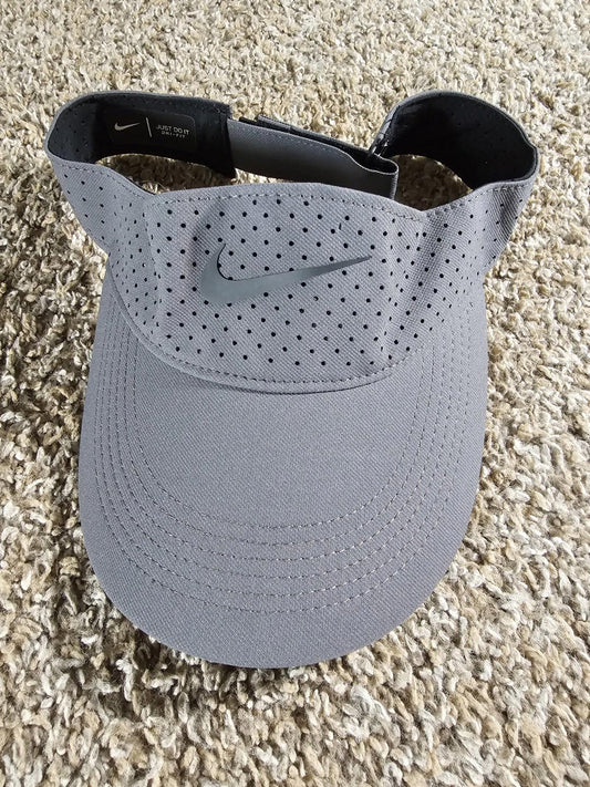 Nike Just Do It Dri-Fit Adjustable Visor - Gray