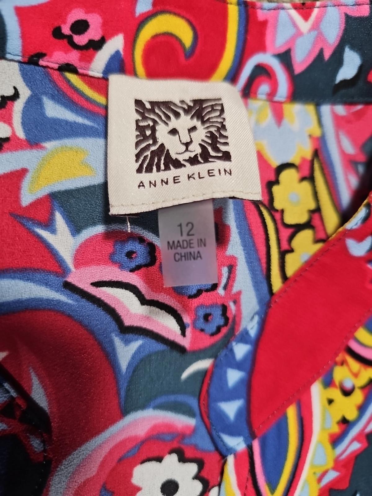 Anne Klein Sz 12 Paisley Dress