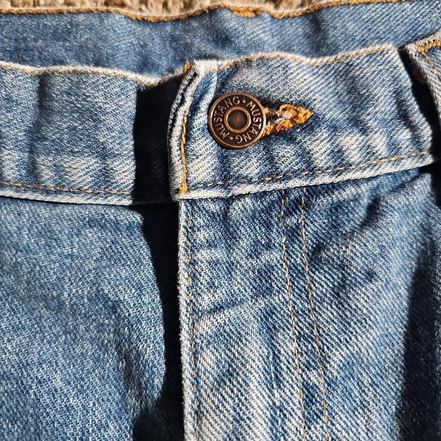 Mustang Sz 36 Blue Jeans Shorts Made In USA