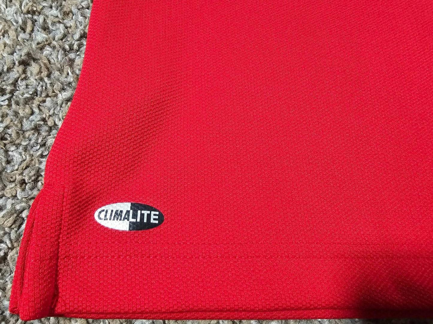 Adidas Wisconsin Badgers Hockey Red Polo Large Vintage