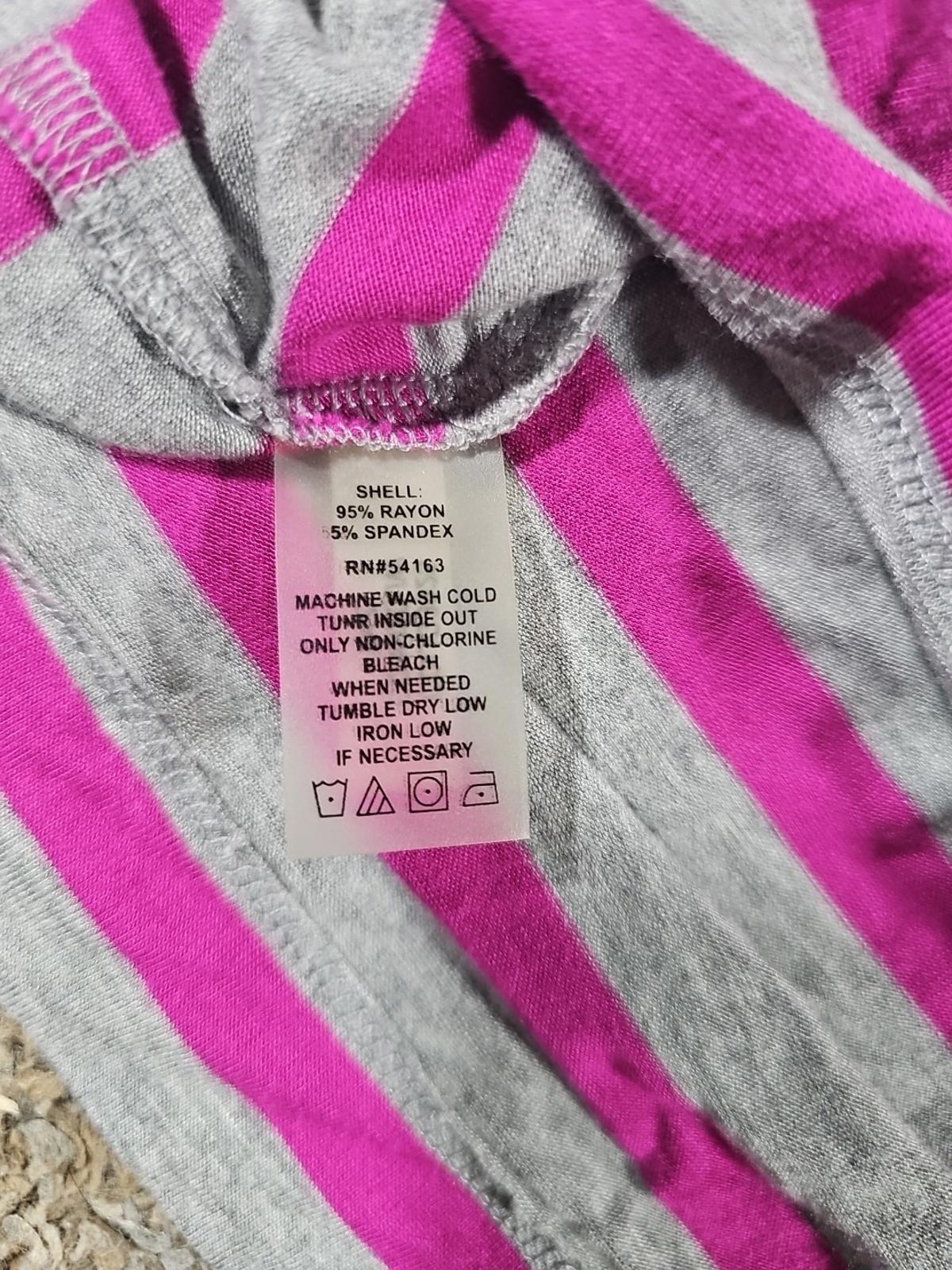 Calvin Klein Sz 4 Pink/Gray Striped Dress