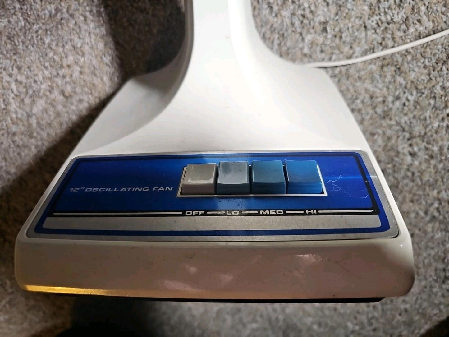 Vintage Galaxy 12" 3 Speed Oscillating Fan Blue Blade Tested!