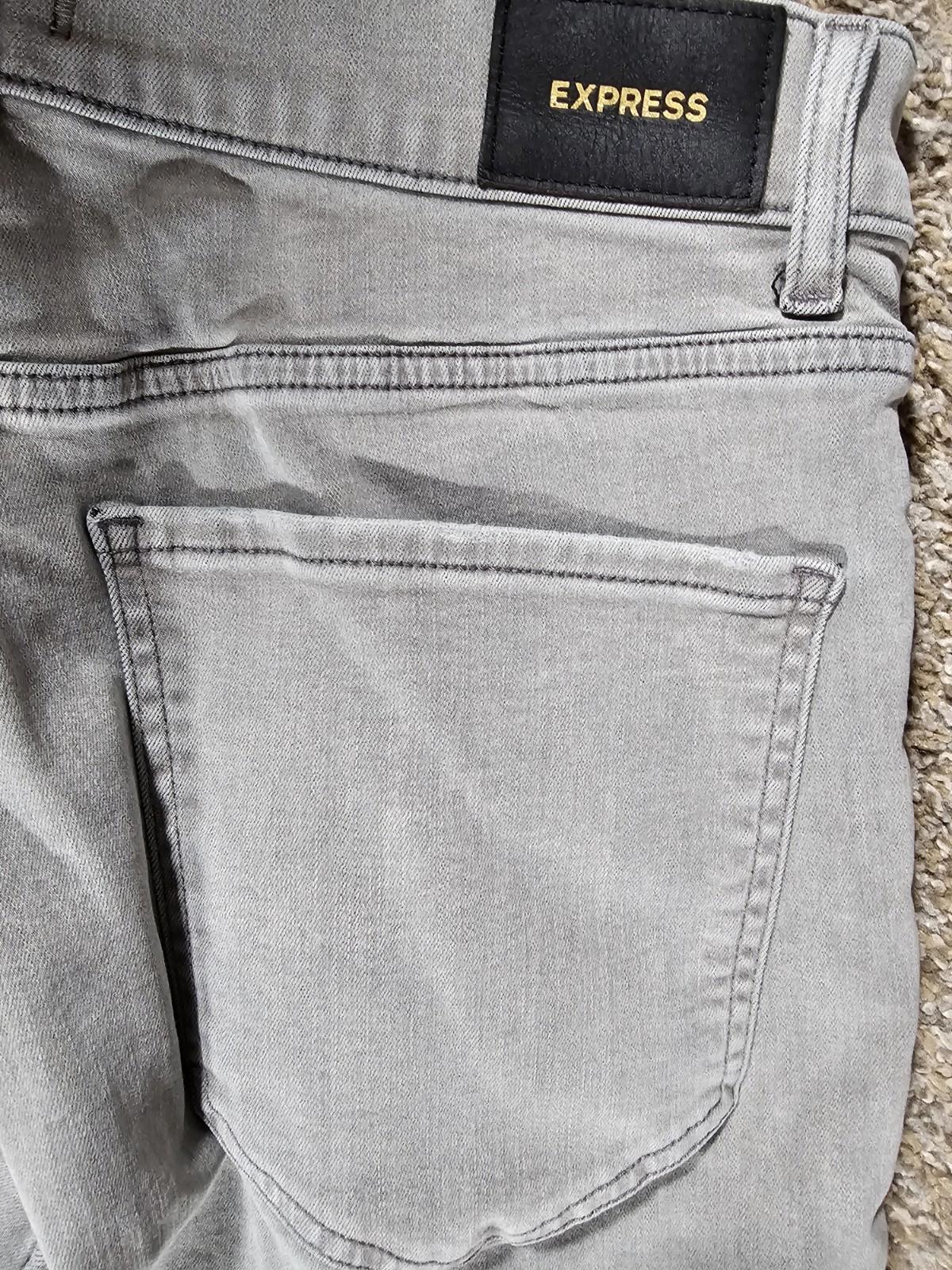 Express Hi Rise Boot 10R Gray Jeans