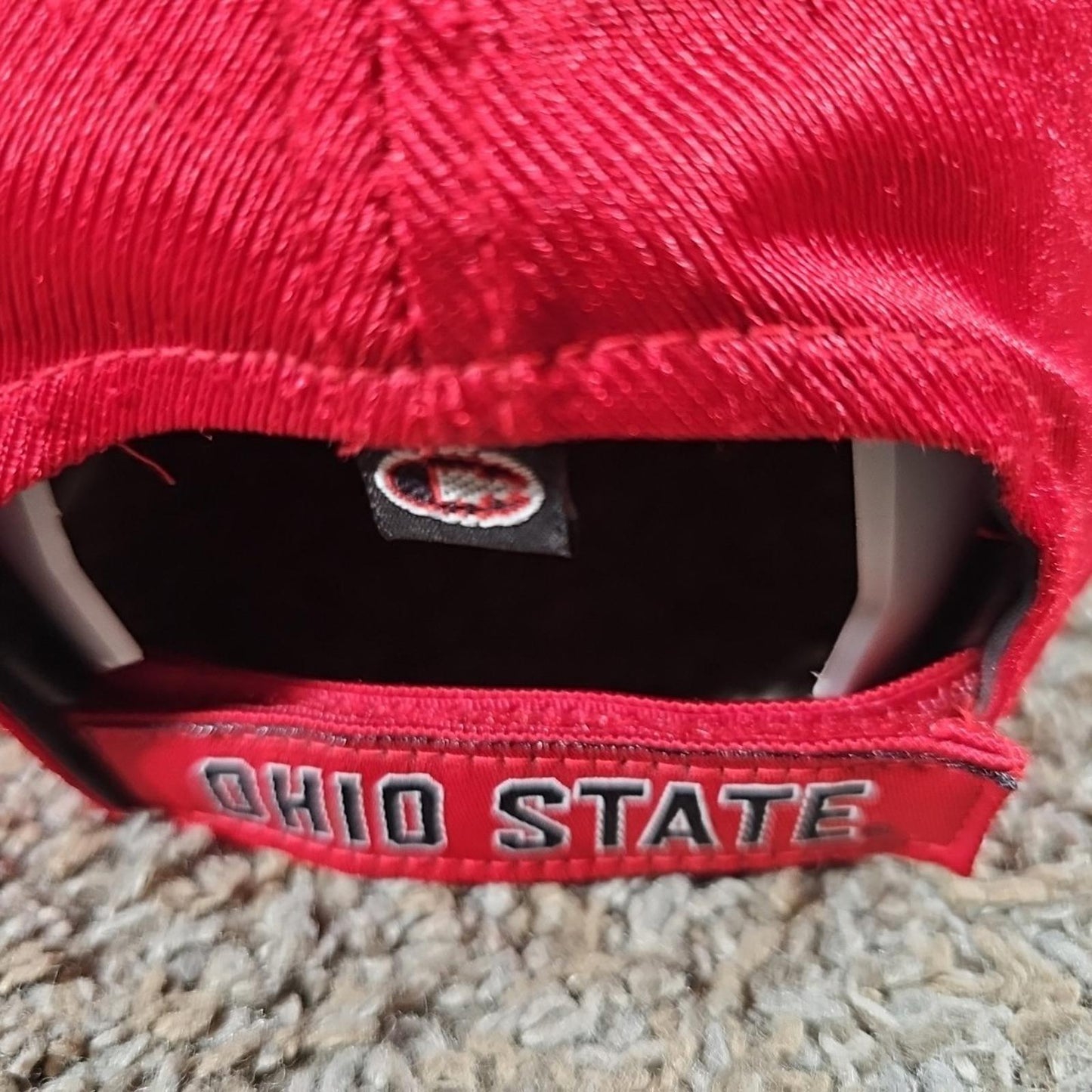 OHIO STATE BUCKEYES Hat Adjustable Strapback Embroidered Red