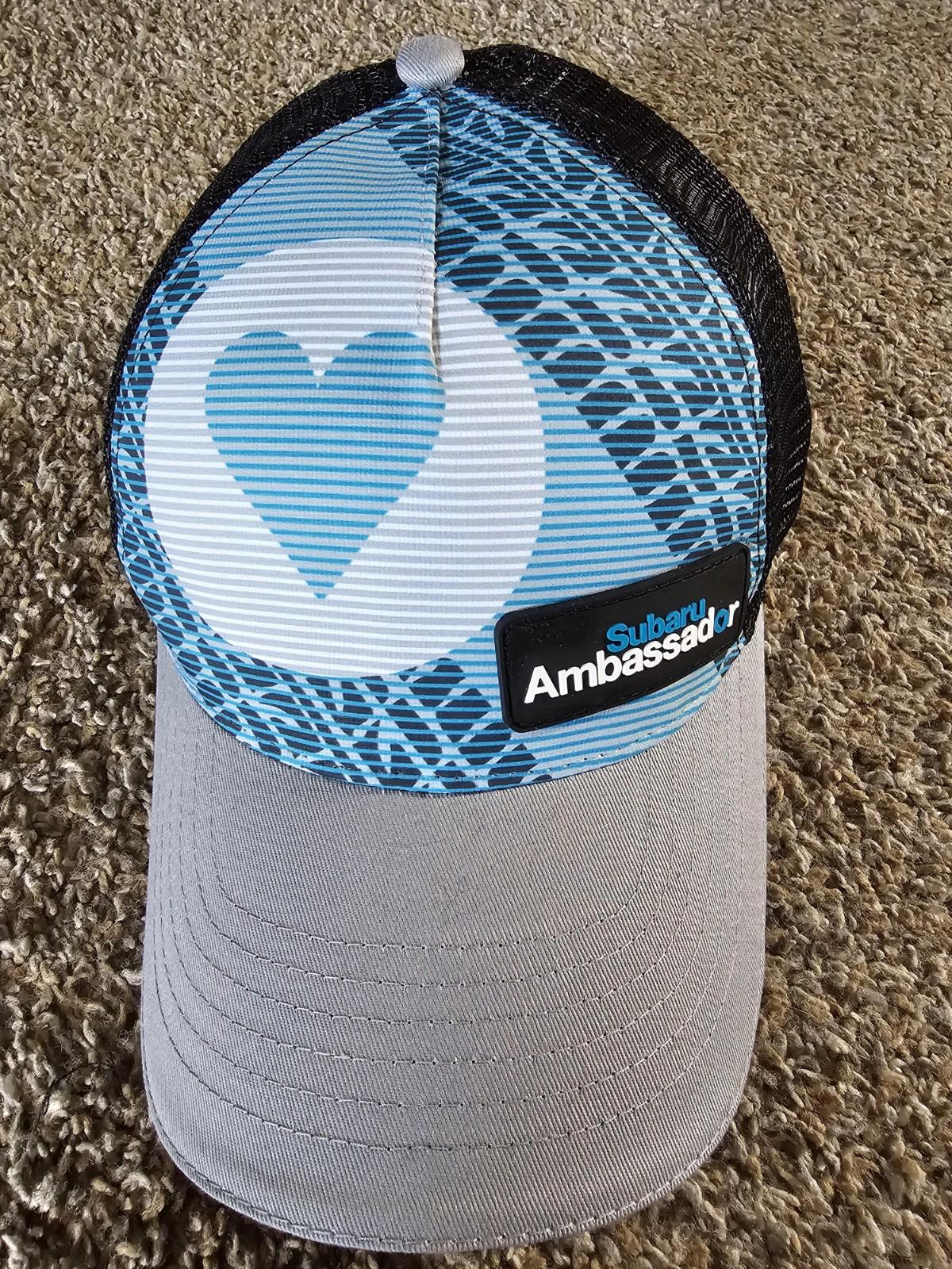 Subaru Ambassador Mesh Strapback Truckers Hat Cap Blue Grey