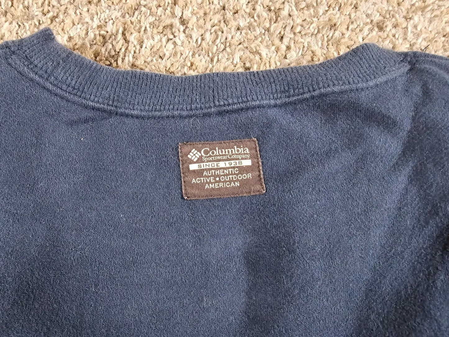 Columbia Mens Sweater Blue Sz L Casual Pullover Long Sleeve