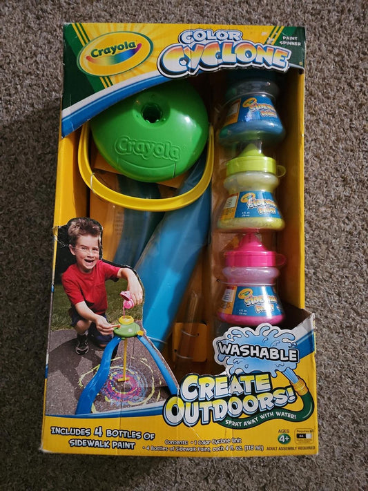 2005 Crayola Color Cyclone Paint Spinner With Outdoor Sidewalk Paint Vintage NEW
