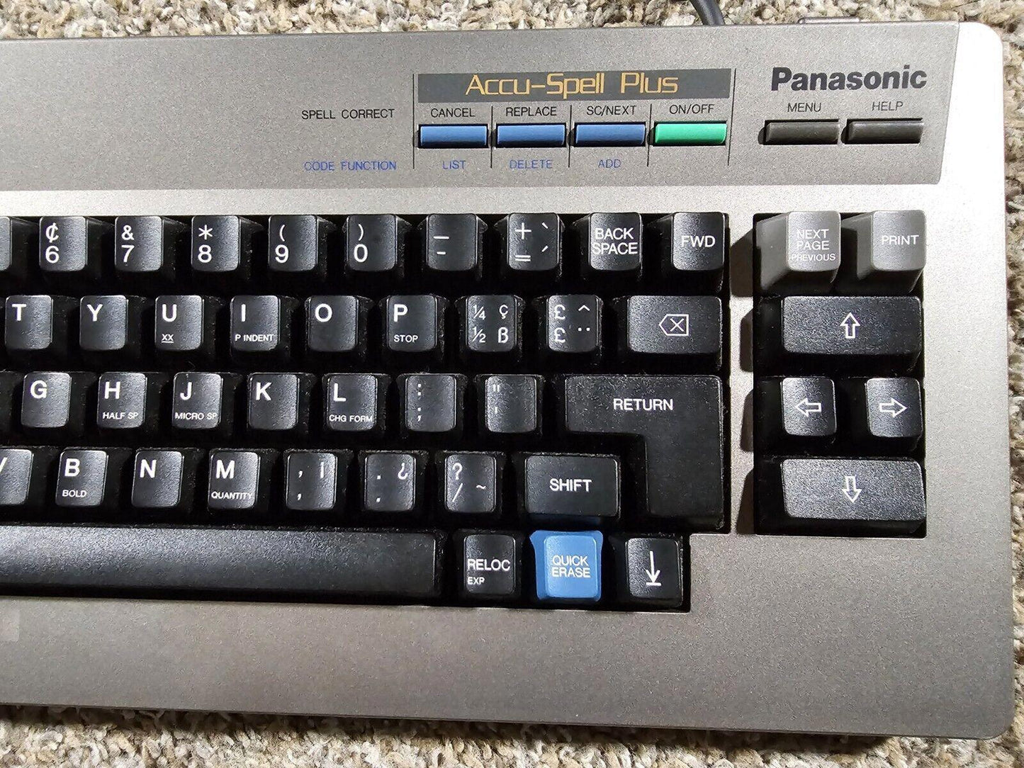 Vintage Panasonic Accu-Spell Keyboard Plus Thesaurus Rare
