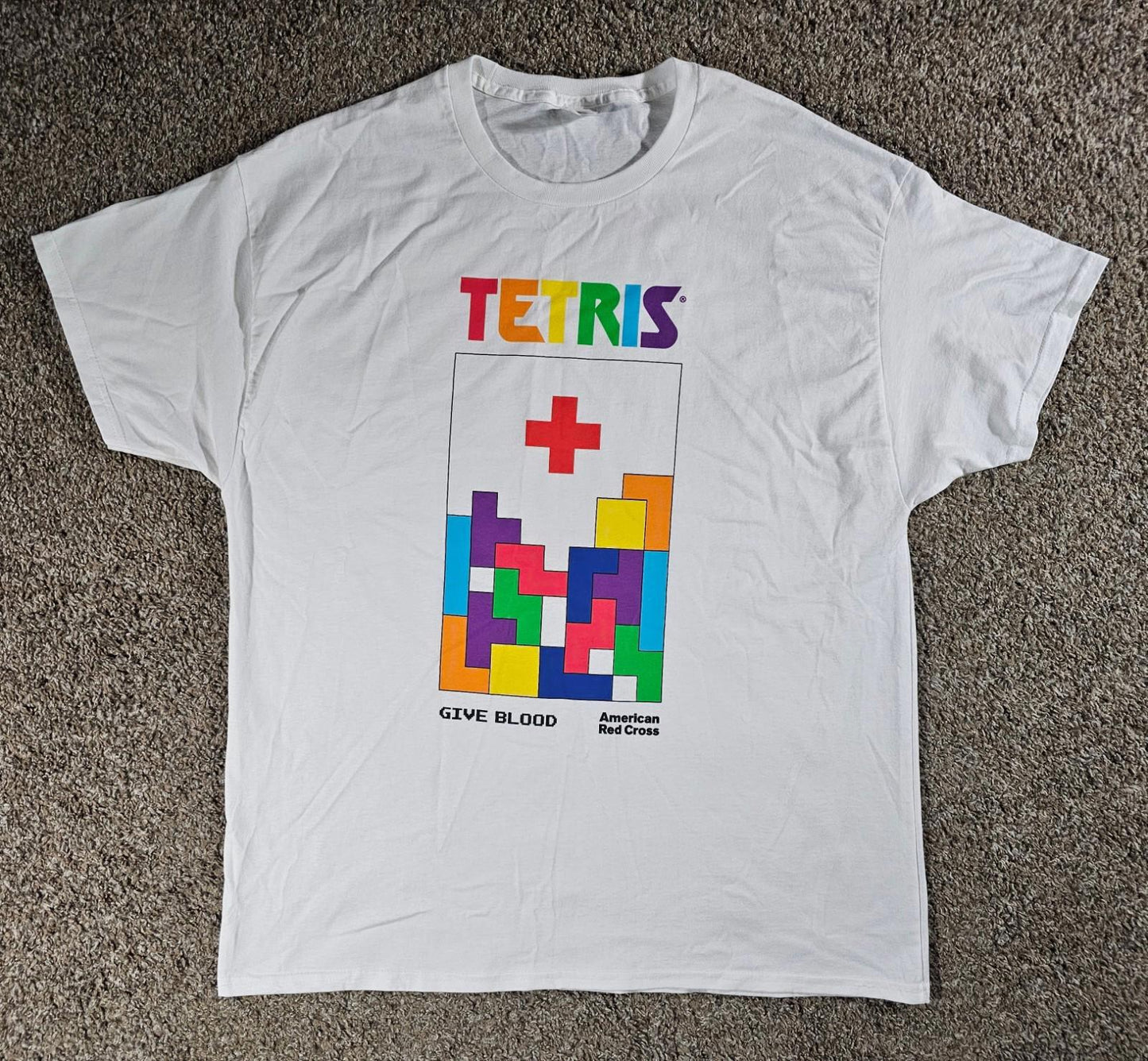Tetris x American Red Cross Men's XL Shirt 40th Anniversary